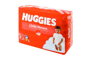 Подгузники для детей 11-25кг 5 Little Movers Huggies 42шт