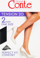 Получулки женские Conte elegant Tension 20den 23-25 nero 2пары