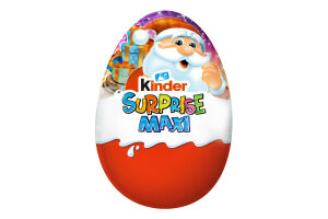 Яйцо из молочного шоколада с молочным внутренним слоем и игрушкой Maxi Kinder Surprise м/у 100г