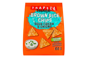 Чипсы рисовые Sour Cream&Onions Trapeza м/у 60г