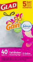 Glad Tall Kitchen Drawstring Bags 13 Gallon Gain Island Fresh Scent - 40 CT