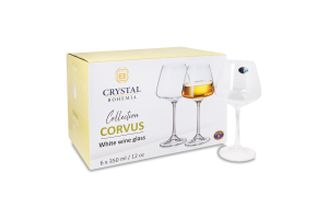 Келих д/вина Corvus 350мл 6шт Bohemia