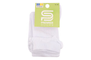 Шкарпетки Premier socks вис рубчик рюш білі р16-18