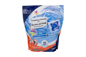 Ahold Complete Cleaning with Quad-Active Technology Laundry Detergent Single-Dose Packs Original - 16 CT