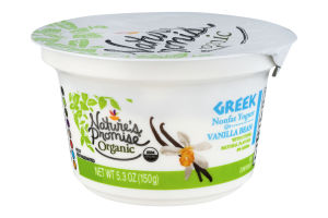 Nature's Promise Organic Greek Nonfat Yogurt Vanilla Bean
