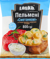 Пельмени с мясом свинины, говядины и курицы Сметанковые Laska м/у 800г