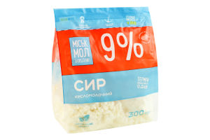 Сир кисломолочний 9% Міськмолзавод №1 м/у 300г