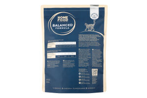 Корм д/дорослих котів Premium Balanced Formula М'ясне асорті сухий 300г Home Food