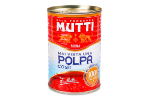 Томаты тонко нарезанные пастеризованные Polpa Mutti ж/б 400г
