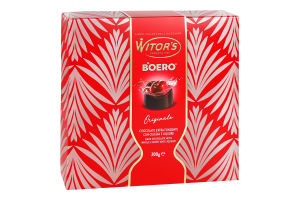 Цукерки праліне з темного шоколаду з вишнею та лікером Il boero Witor's к/у 200г