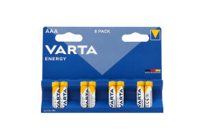 Элемент питания щелочный AAА 1.5V LR03 Energy Varta 8шт