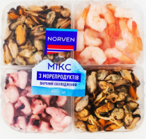Микс из морепродуктов вареный Norven охл лоток 400г