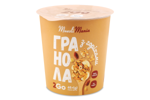 Гранола з горіхами 65г стакан Muesli Mania
