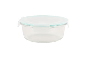 Контейнер д/зберігання 950мл скло круглий з кришкою KYYW450