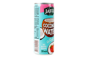 Вода кокосовая стерилизованная с соком клубники Jaffa ж/б 250мл