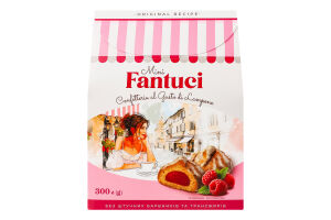 Вироби кондитерські Fantuci Mini з смаком малини 300г Boni Sano