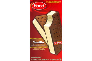 Hood Ice Cream Sandwiches Vanilla - 10 CT