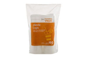 Guaranteed Value Plastic Cups - 60 CT