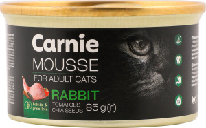 Корм д/дорослих котів Мус з кроликом насінням чіа томатами та желе 85г ж/б Carnie