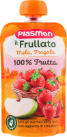 Пюре для дітей від 6міс гомогенізоване стерилізоване з вітаміном С Яблуко та полуниця Plasmon д/п 100г