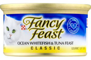 Fancy Feast Ocean Whitefish & Tuna Feast Classic Gourmet Cat Food