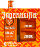 Набір Лікер 0.7л 33% + 2 шоти 40мл Orange Jagermeister к/у 1шт