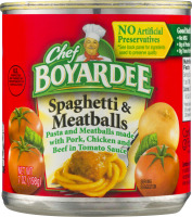 Chef Boyardee Spaghetti & Meatballs No Artificial Preservatives