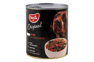 Корм д/дорослих собак Original Mono Protein Свинина з овочами 800г ж/б Carnie