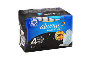 Прокладки гігієнічні Secure Night Maxi Always 6шт