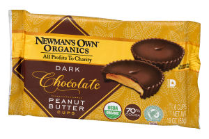 Newman's Own Organics Peanut Butter Cups Dark Chocolate - 6 CT