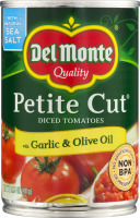 Del Monte Petite Cut Diced Tomatoes Garlic & Olive Oil