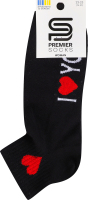 Носки женские с надписью на стопе Premier Socks 23-25 черный