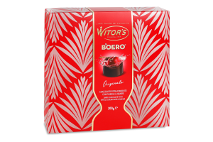 Цукерки праліне з темного шоколаду з вишнею та лікером Il boero Witor's к/у 200г
