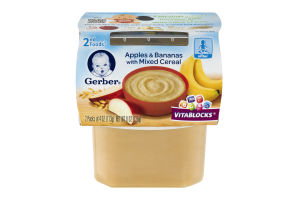 Gerber Vitablocks 2nd Foods Apples & Bananas With Mixed Cereal - 2 PK