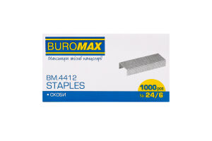 Скобы №BM.4412 №24/6 Buromax 1000шт