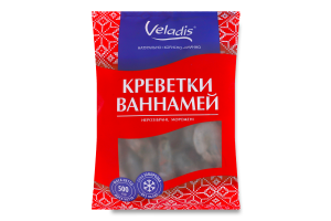 Креветки нерозібрані морожені Ваннамей Veladis м/у 500г