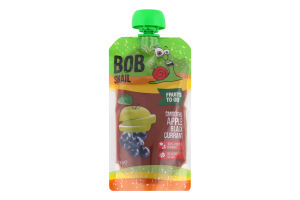 Пюре фруктово-ягодное Apple-black currant Smoothie Bob Snail д/п 120г
