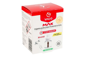 Жидкость для электрофумигатора от комаров 40 ночей Max Vaco 30мл