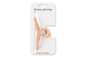 Заколка-краб д/волосся однотонна фігурна 7*3см