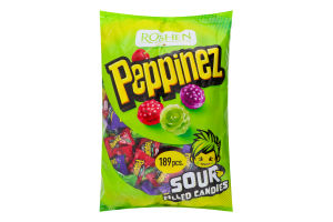 Карамель леденцовая с фруктово-ягодной начинкой Peppinezzz Roshen м/у 0.9кг
