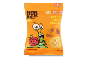 Снэк фруктовый для детей от 12мес Mango Baby Bob Snail м/у 40г
