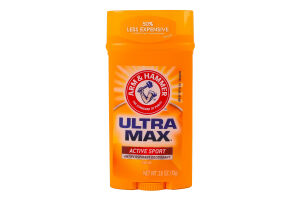 Дезодорант-антиперспірант для чоловіків твердий Active sport Ultramax Arm&Hammer 73г
