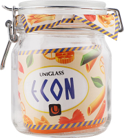 Банка зі скляною кришкою 750мл №8.39-C100-750 Econ round Uniglass 1шт
