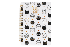 Блокнот в клетку твердая обложка на спирали №1464847 Коты Greenwich Products Co. Limited 1шт