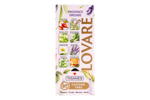 Бленд чая травяного и плодового с цветами Сны Прованса Lovare к/у 24х1.5г