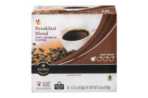 Ahold Breakfast Blend 100% Arabica Coffee Light Roast K-Cup Packs - 18 CT