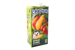 Сок с мякотью пастеризованный Мультивитамин Садочок т/п 950мл