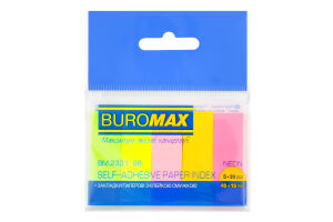 Закладки бумажные с клейкой лентой №ВМ.2331-98 Buromax 5х30шт