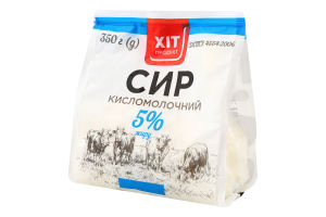Сир кисломолочний 5% 350г Хіт Продукт