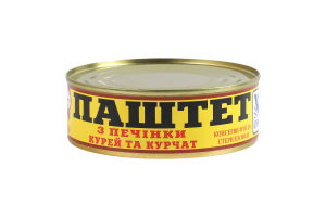 Паштет з печінки курей та курчат стерилізований Онисс з/б 240г